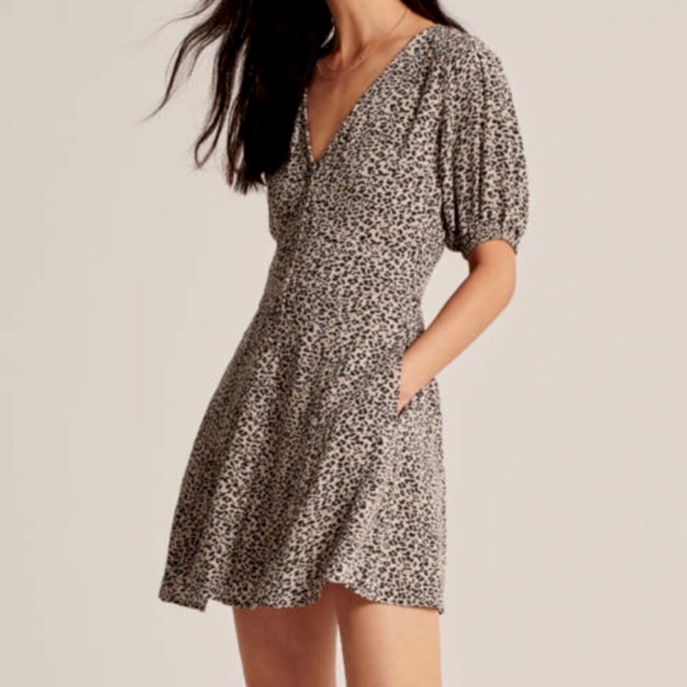 NWOT Abercrombie and Fitch Puff Sleeve Mini Dress